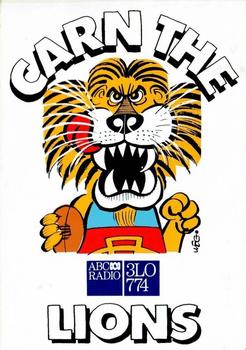 1990 ABC Radio 3LO AFL Stickers #NNO Lions Front